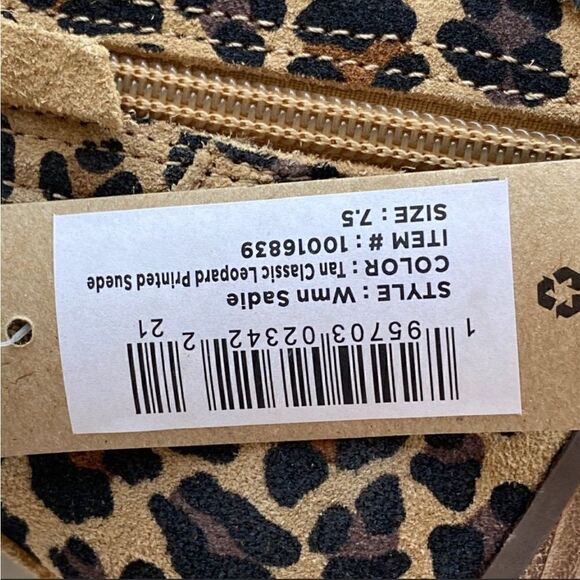 NEW TOMS Sadie Suede Wedge Leather Wedge Bootie Leopard Print Side Zip Boots - Picture 10 of 10